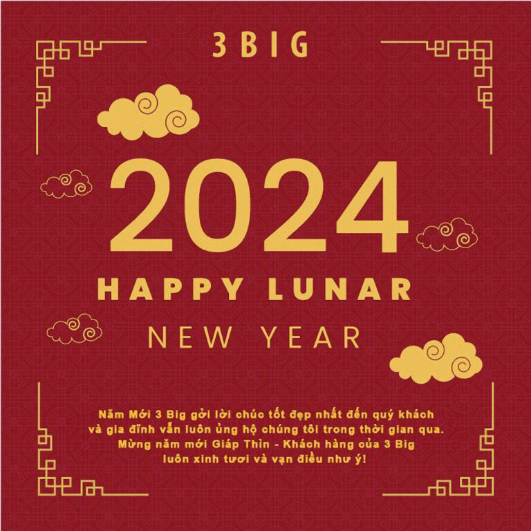 3 big happy lunar new year 2024!